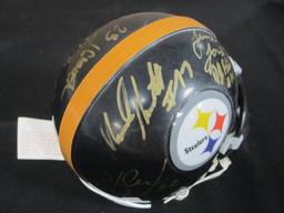 Multi Signed Pittsburgh Steelers Mini Helmet Certified