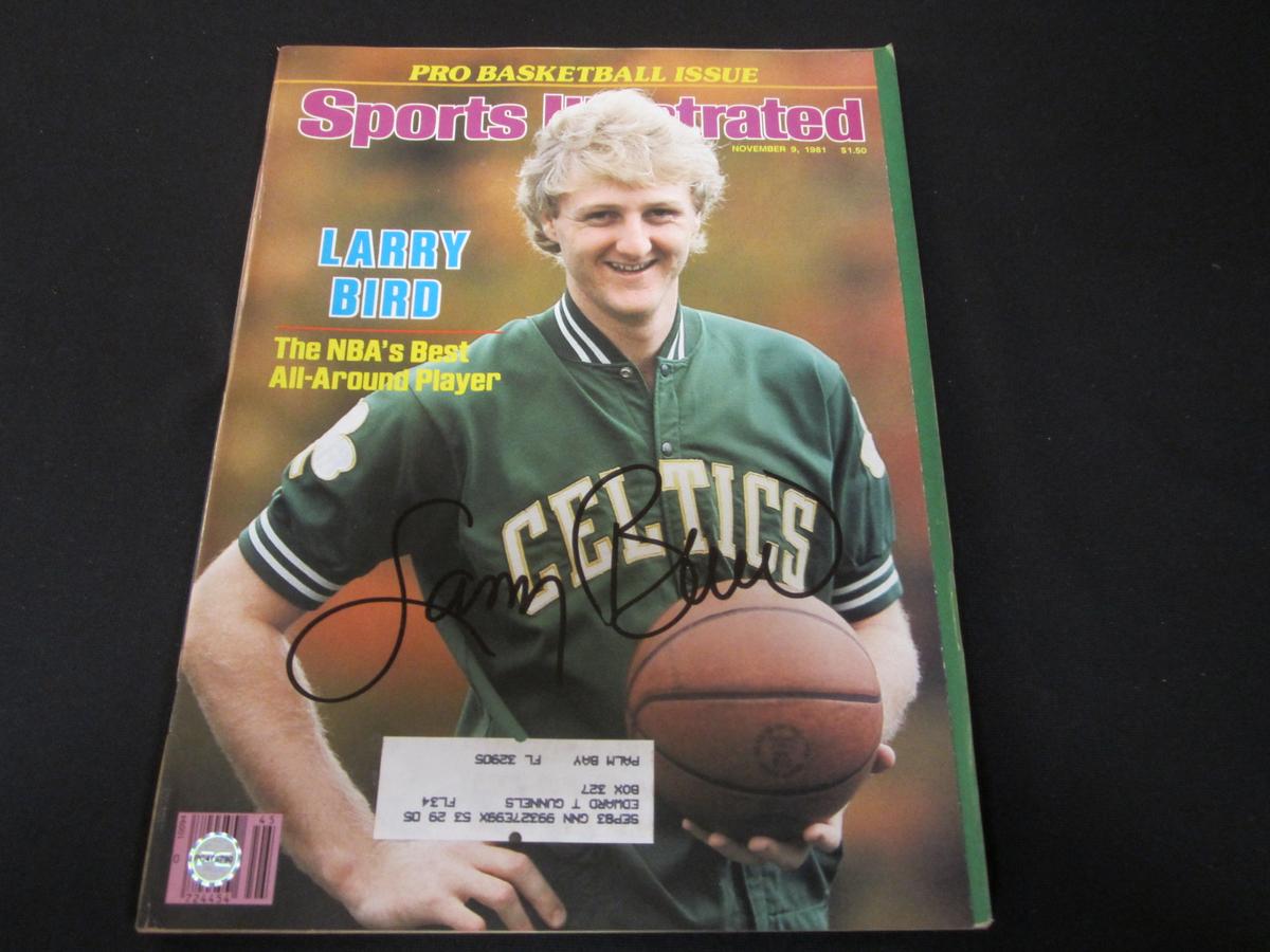 Larry Bird Signed Sports Illustrated Magazine Certified w COA