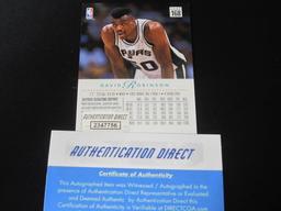 David Robinson Signed Trading Card Certified w COA