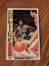 1976-77 TOPPS NBA CHARLIE SCOTT BOSTON CELTICS BASKETBALL JUMBO CARD