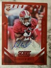 2015 Score rookie Auto DeAndrew White Red Zone /20