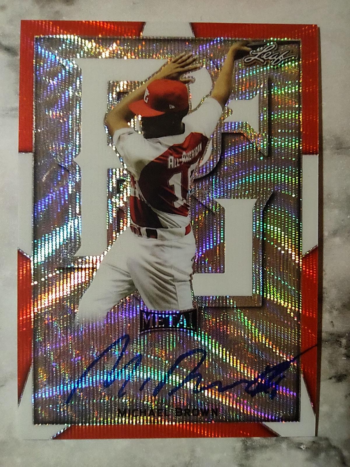 2019 Leaf Metal Perfect Game Classic Red Wave Auto Michael Brown 1/3