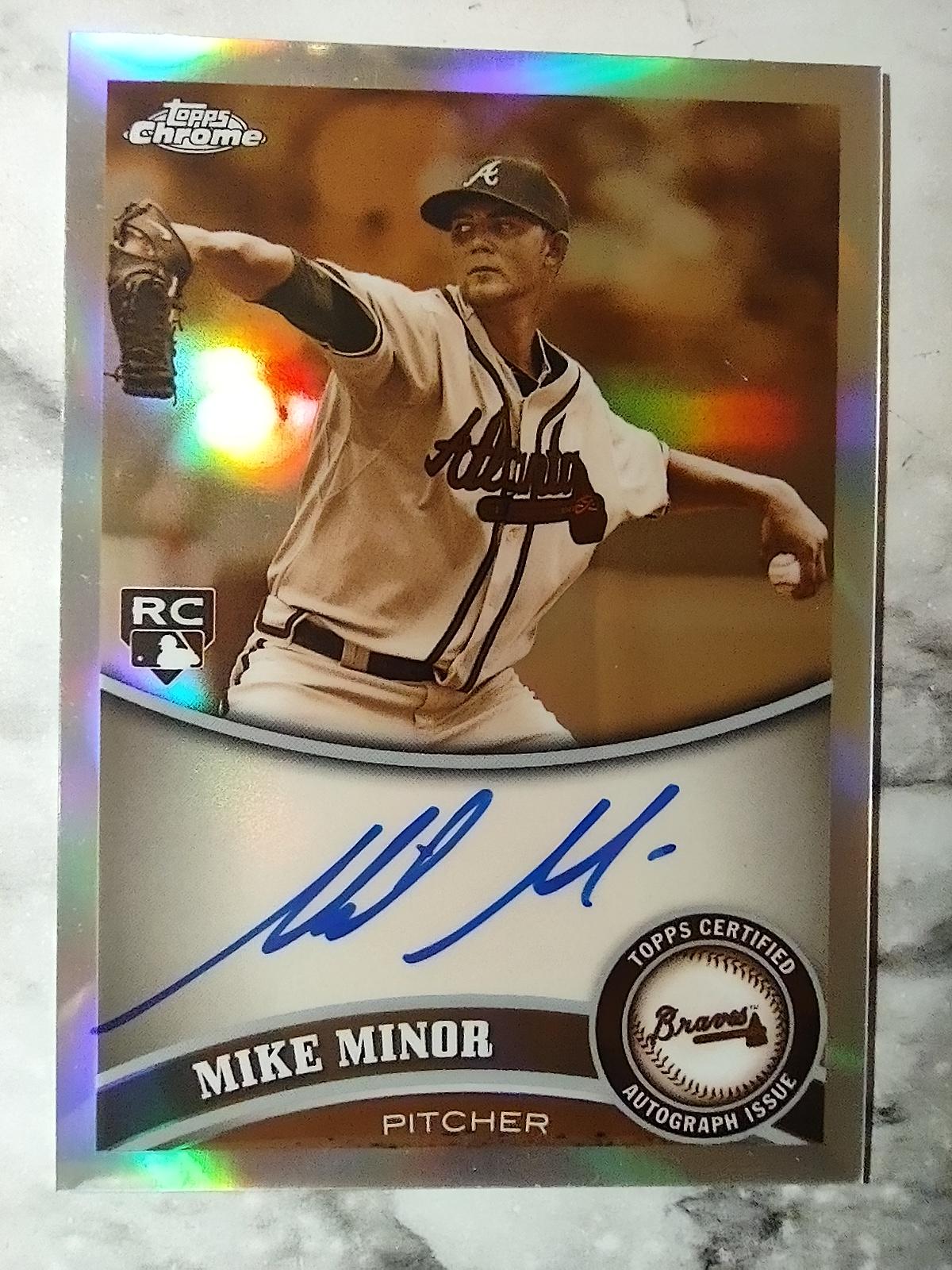 2011 Topps Chrome Sepia Rookie Auto Mike Minor /99