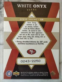 1998 Upper Deck White Onyx Steve Young / 2250