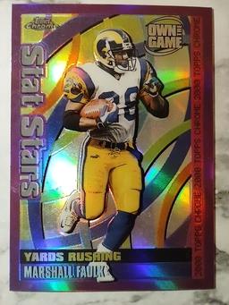 2000 Topps Chrome Own The Game Refractor Marshall Faulk #10