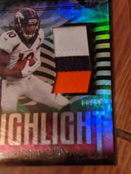 08/50 SP 2021 Panini Illusions Jerry Jeudy Highlights Jersey Patch #HS-JEJ Broncos