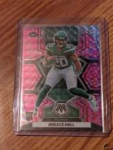 2022 Mosaic Breece Hall " PINK " NFL DEBUT SP Rookie Card RC #283 NEW YORK JETS