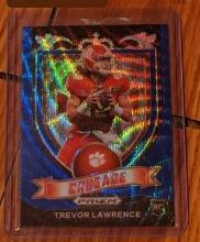 2021 Prizm Draft Picks Crusades Trevor Lawrence SP Blue Pulsar