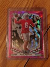 2022 Leaf Metal Draft Football Kyle McCord Pink Wave Ohio State QB #B-KM1