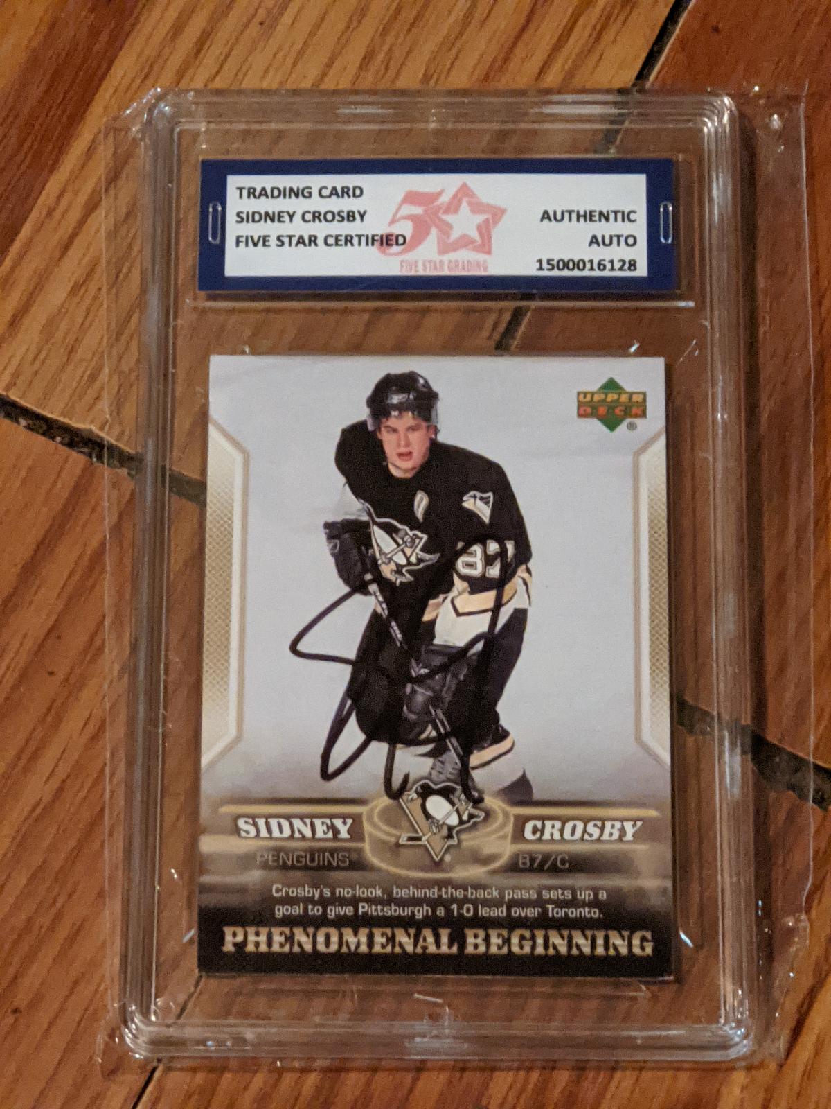 Sidney Crosby 2006 autograph Authenticated by Fivestar Grading