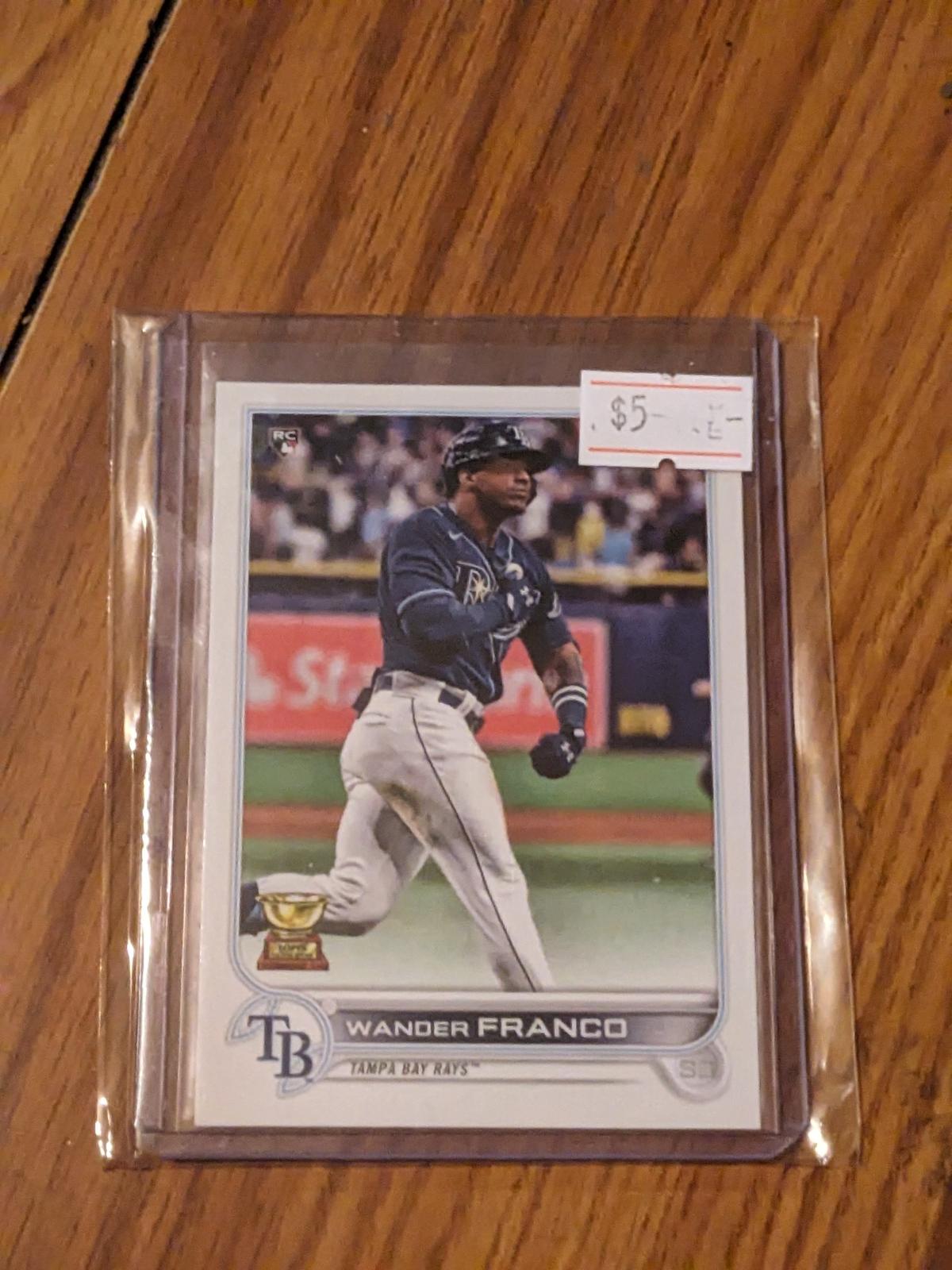 2022 Topps Series 1 Base #215 Wander Franco Tampa Bay Rays RC Rookie Card TROPHY