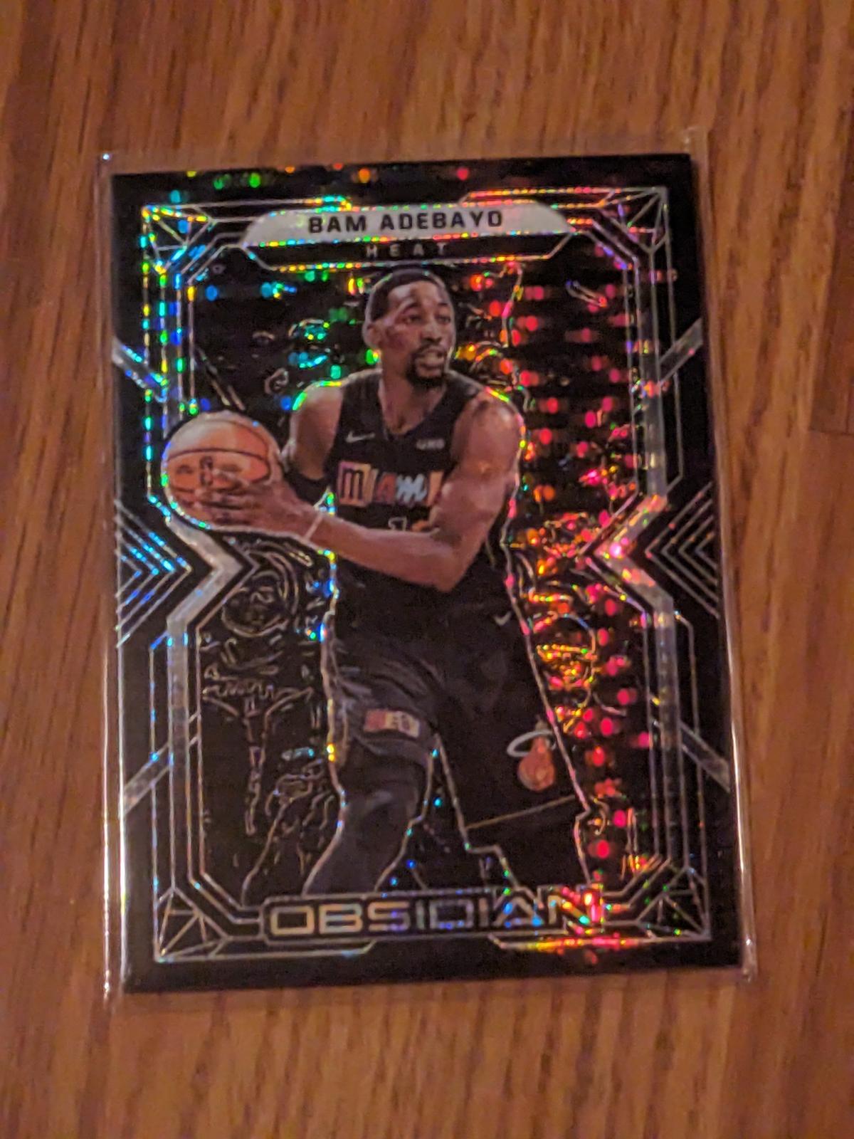 2021-22 Panini Obsidian NBA Miami Heat Bam Adebayo black Etch