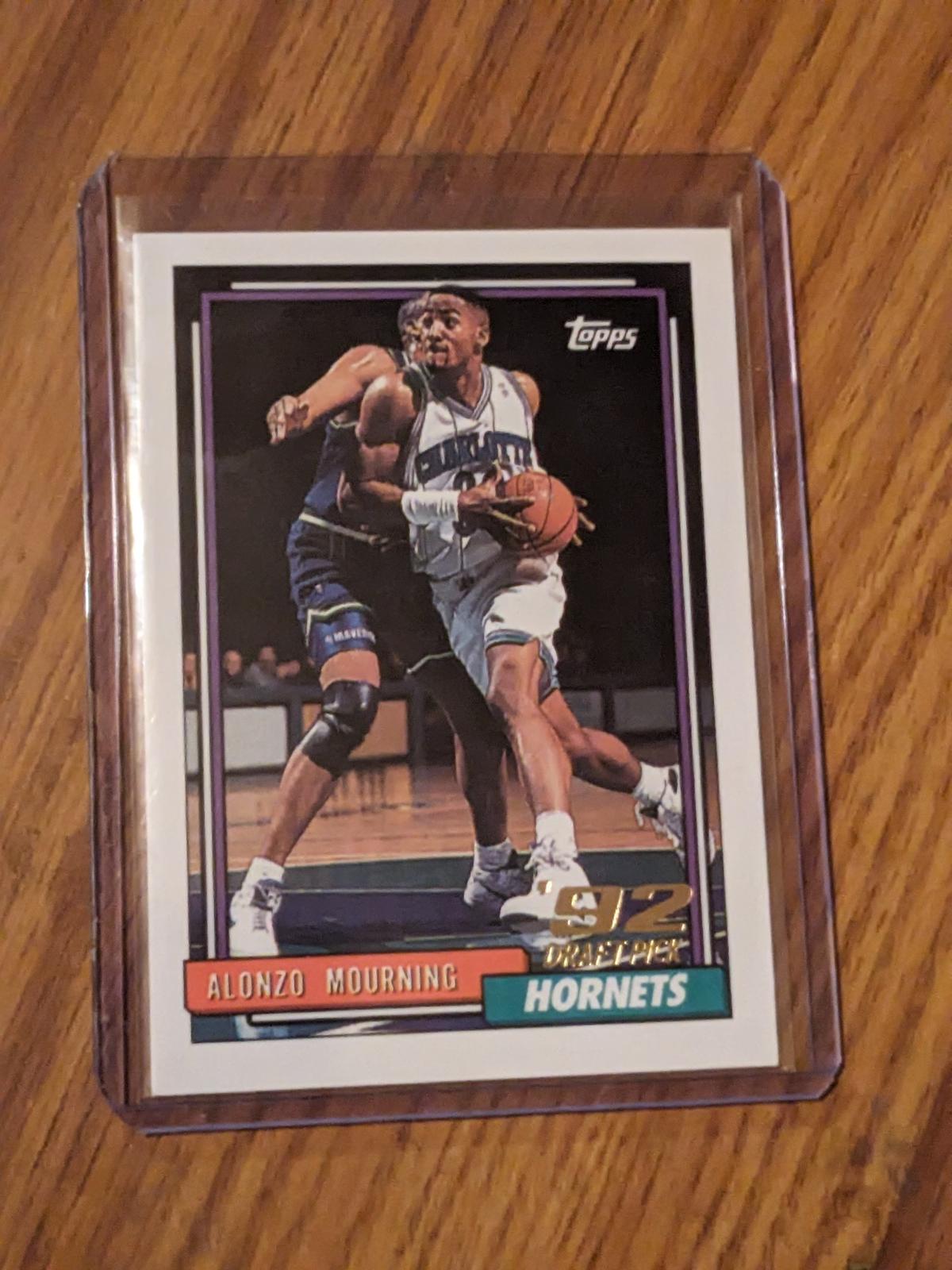 1992-1993 Topps Alonzo Mourning Rookie Card #393 Hornets HOF