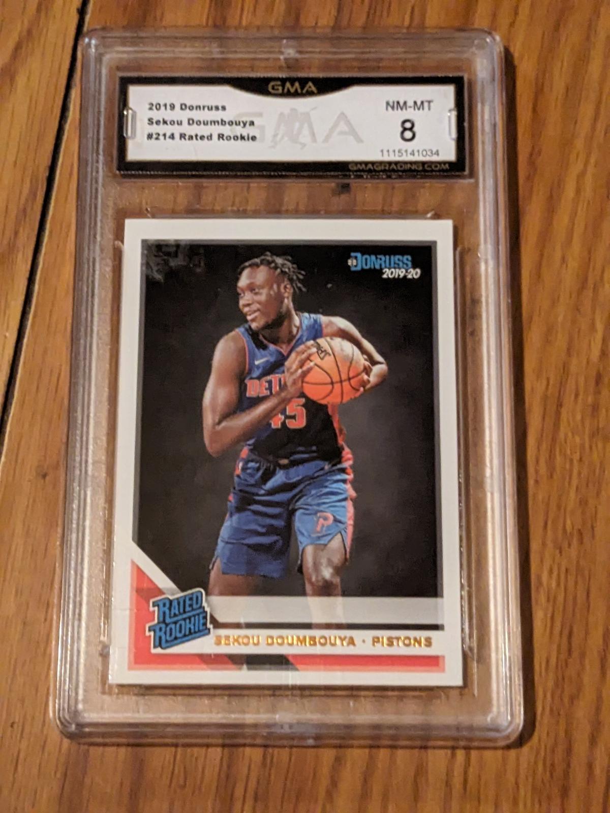 Sekou Doumbouya 2019 Donruss NM-MT 8 Graded Rated Rookie