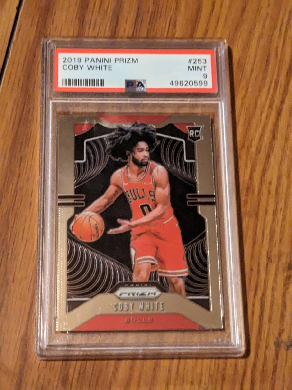 Coby White 2019 Panini Prizm Mint 9 PSA GRADED RC/Rookie