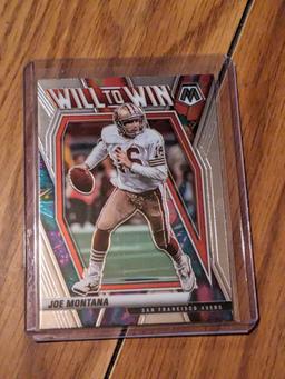 2021 Panini Mosaic Football Joe Montana Will to Win Insert #WW-16