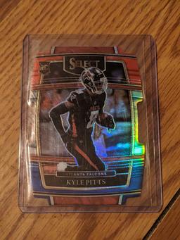 KYLE PITTS 2021 Panini Select #46 Red White & Blue Prizm Die-Cut RC - Falcons