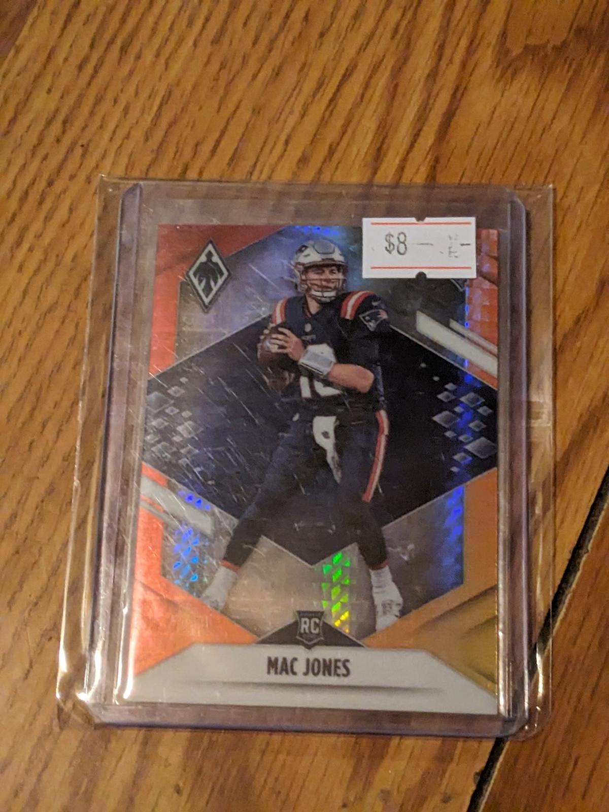 2021 Panini Phoenix Mac Jones Rookie Fire Burst Card RC 109 New England Patriots