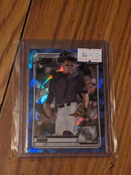 2020 Bowman Chrome Draft Sapphire DREW ROMO 1st Rookie #BD-106 Rockies RC SP