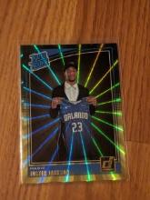 2018 Panini Donruss Rated Rookies Holo Green Laser Justin Jackson Rookie RC