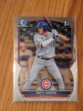 2023 #BCP-74 Matt Mervis Bowman Chrome Prospect Baseball 1st Cubs