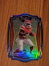 2020 Select Clyde Edwards-Helaire Blue Premier Level Die-Cut RC #154 | Chiefs