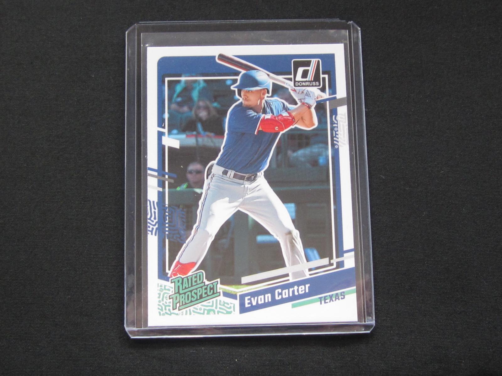 2023 DONRUSS EVAN CARTER PROSPECT RANGERS