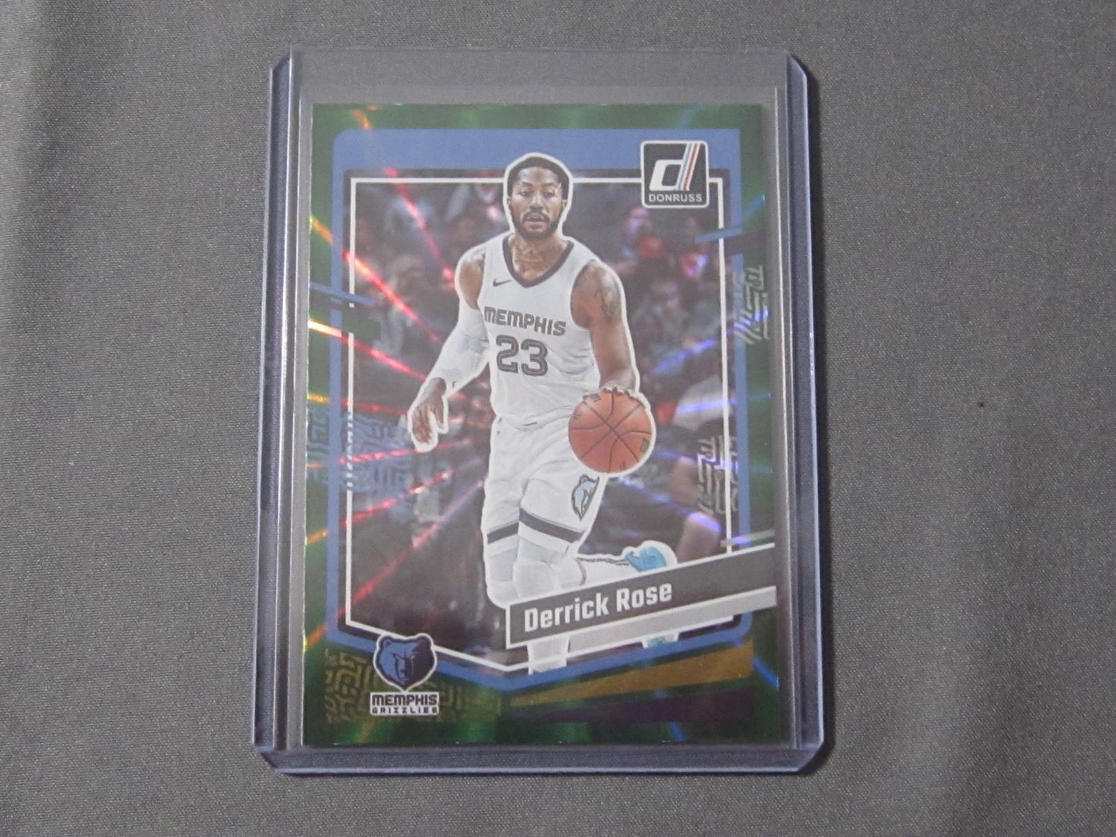 2023-24 DONRUSS DERRICK ROSE GREEN LASER HOLO