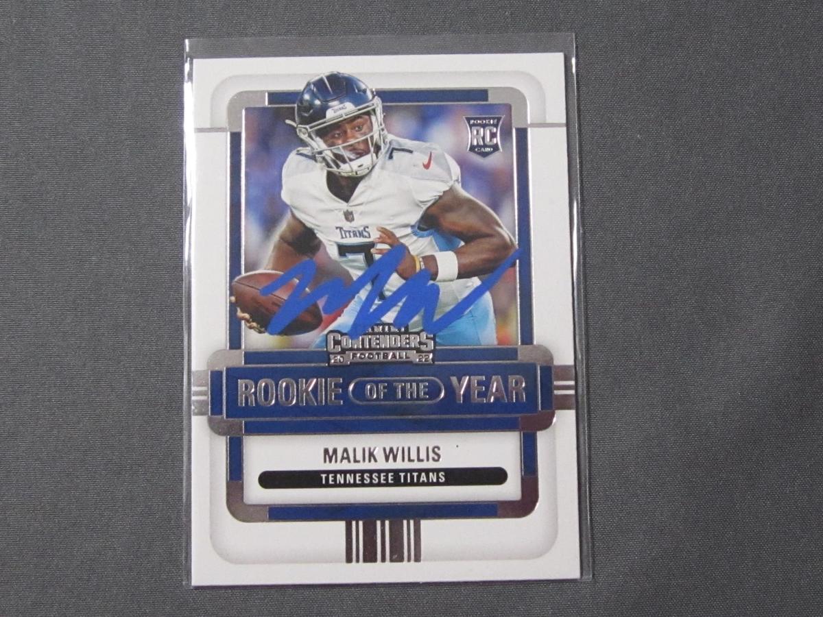 MALIK WILLIS SIGNED ROOKIE CARD WITH COA