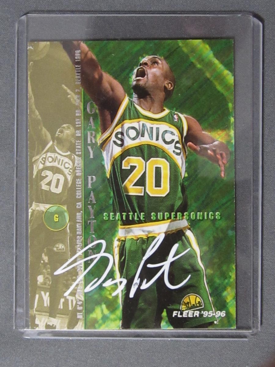 GARY PAYTON SIGNED ROOKIE CARD WITH COA