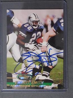 EMMITT SMITH SIGNED SPORTS CARD WITH COA