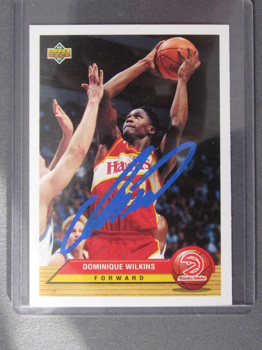 DOMINIQUE WILKINS SIGNED SPORTS CARD WITH COA