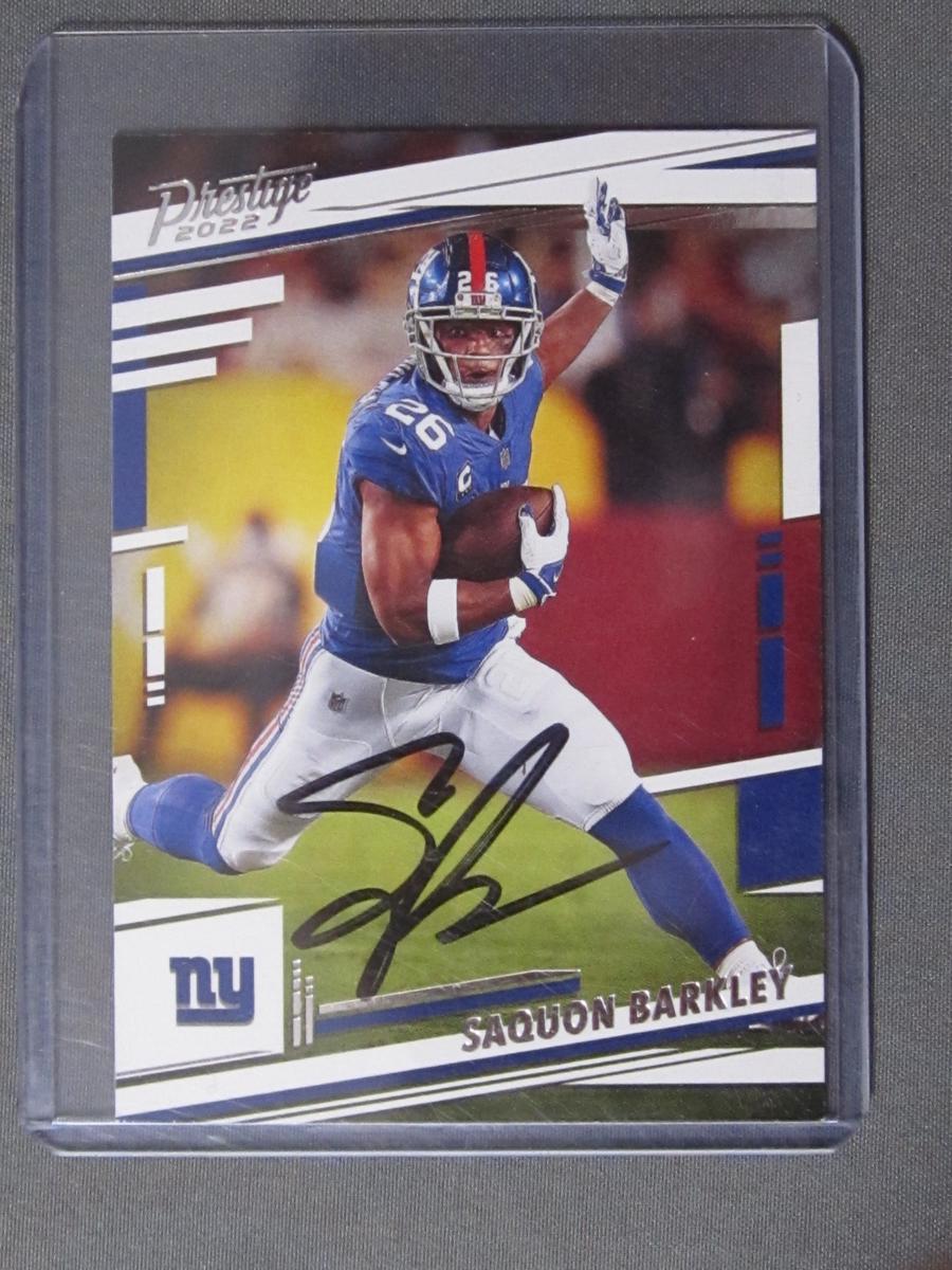 SAQUON BARKLEY SIGNED SPORTS CARD WITH COA