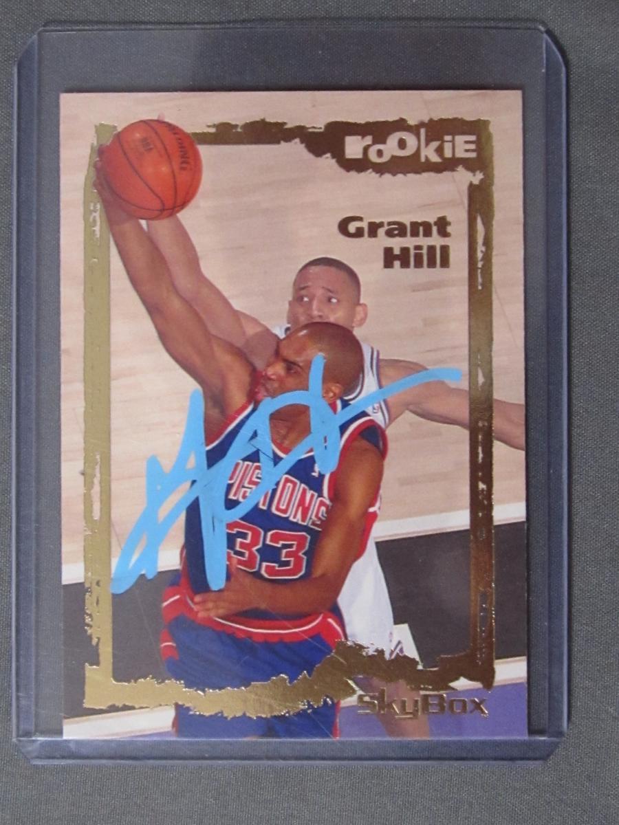 GRANT HILL SIGNED ROOKIE CARD WITH COA
