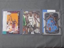 3 CARD LOT CHRIS WEBBER SIGNED SPORTS CARDS WITH COA