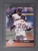 BARRY BONDS SIGNED SPORTS CARD WITH COA