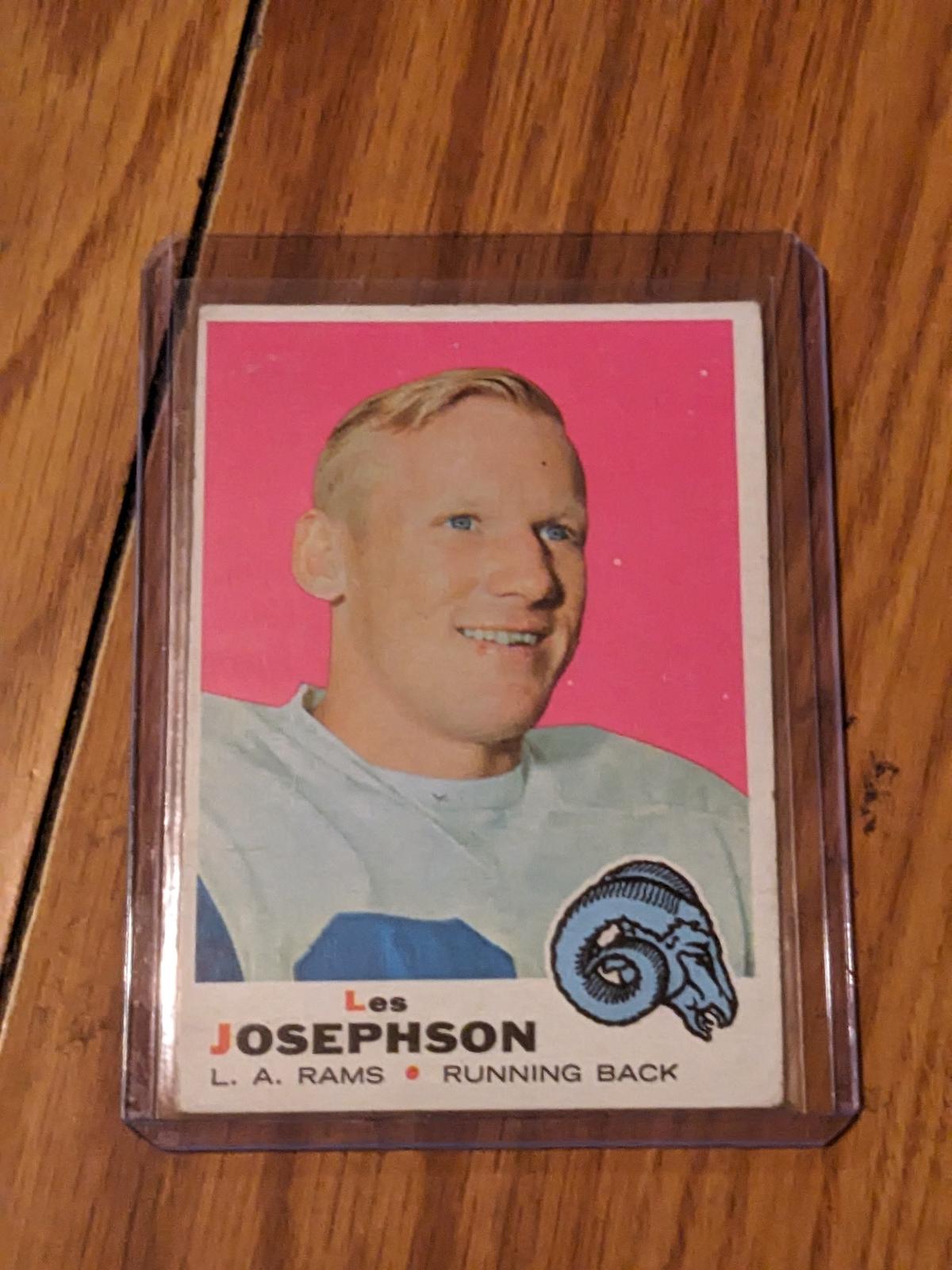 Les Josephson 1969 Topps #216 Sports NFL Los Angels Rams Vintage