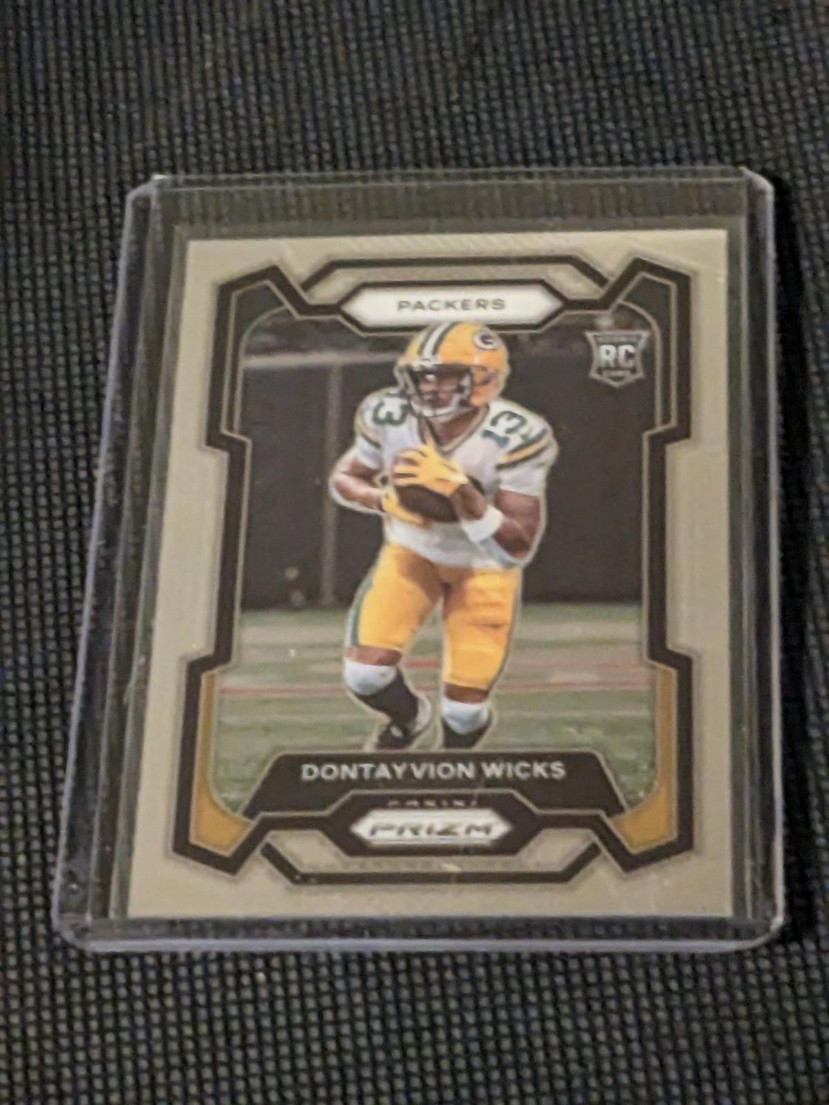 2023 Prizm Football Dontayvion Wicks RC #333 Packers Rookie Base