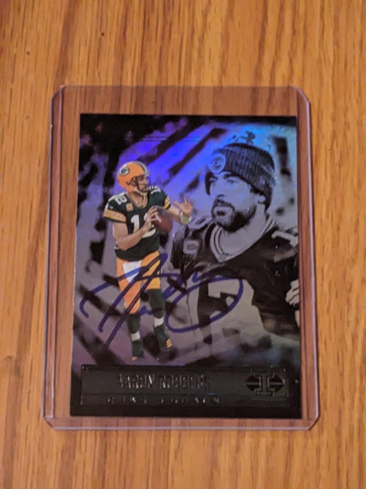 Aaron Rodgers autographed card w/coa