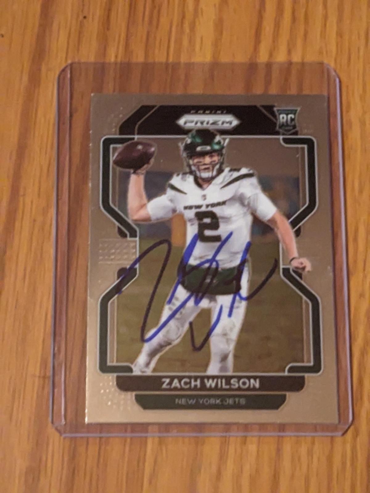 Zach Wilson RC autographed card w/coa