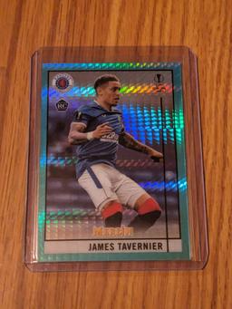 2020 Merlin Collection Chrome UCL Aqua Refractor -hyper James Tavernier Rookie RC