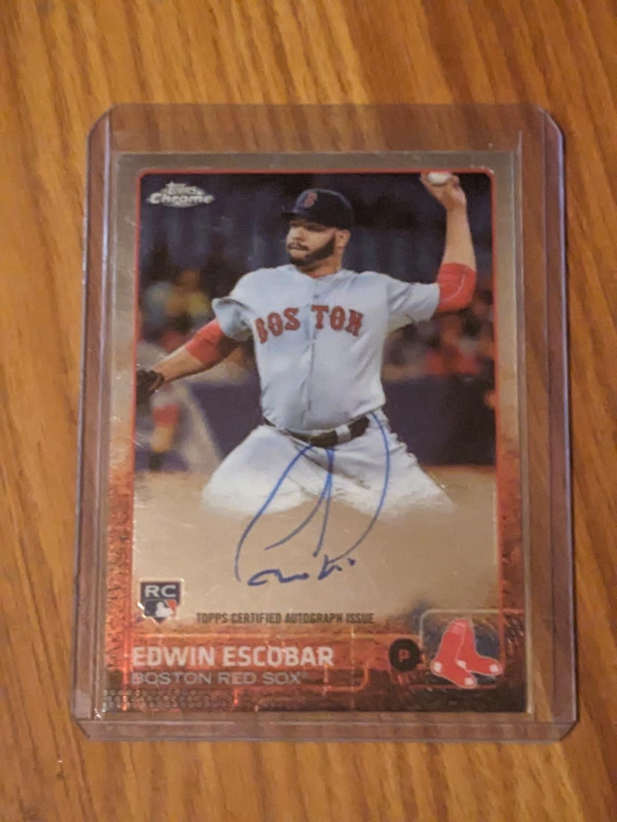 2015 Edwin Escobar Topps Chrome Auto RC #AR-EE