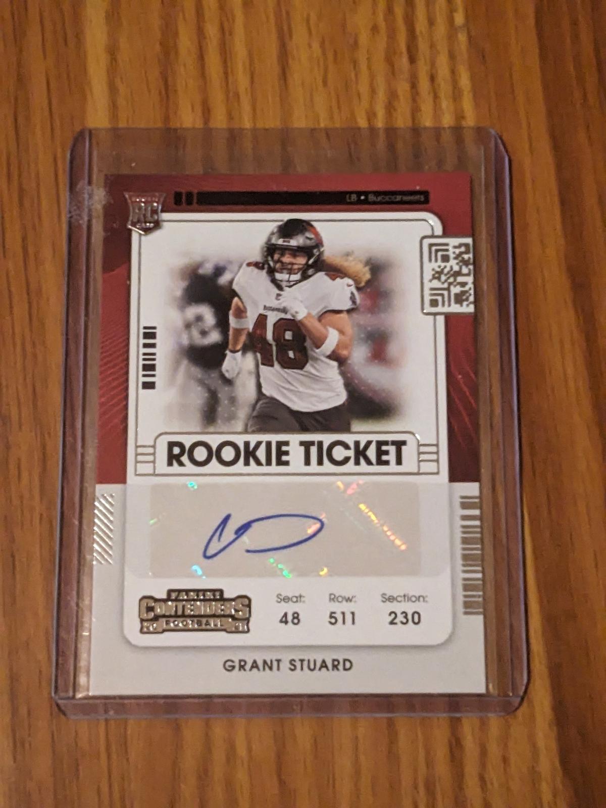 2021 PANINI CONTENDERS GRANT STUARD RC TICKET AUTO #297 TAMPA BAY BUCCANEERS