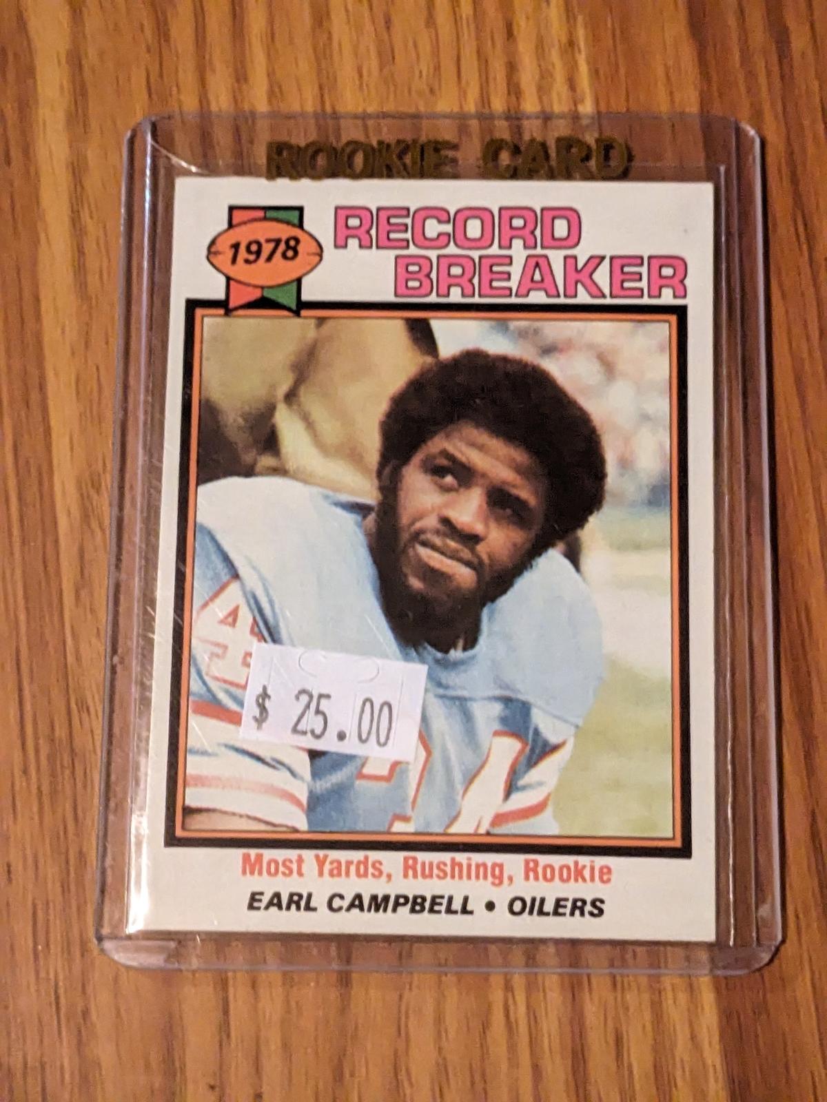 1979 Topps Record Breaker Earl Campbell #331 Rookie Houston Oilers HOF