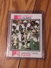 Merlin Olsen 1973 Topps #479 Sports NFL HOF St. Louis Rams Vintage Trading Card