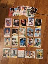 x22 mlb Vintage lot includes Vintage babe ruth 1973 Topps All-Time RBI Leader #474,etc