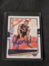 Zion Williamson autographed card w/coa