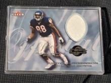 Marcus Robinson player worn patch football card 2000 Fleer Feel the Game Bears