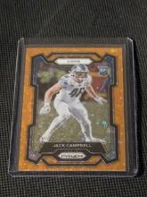 2023 PANINI PRIZM #330 JACK CAMPBELL ROOKIE ORANGE DISCO PRIZM LIONS RC