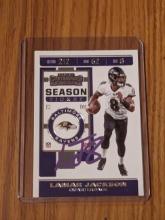 Lamar Jackson autographed card w/coa
